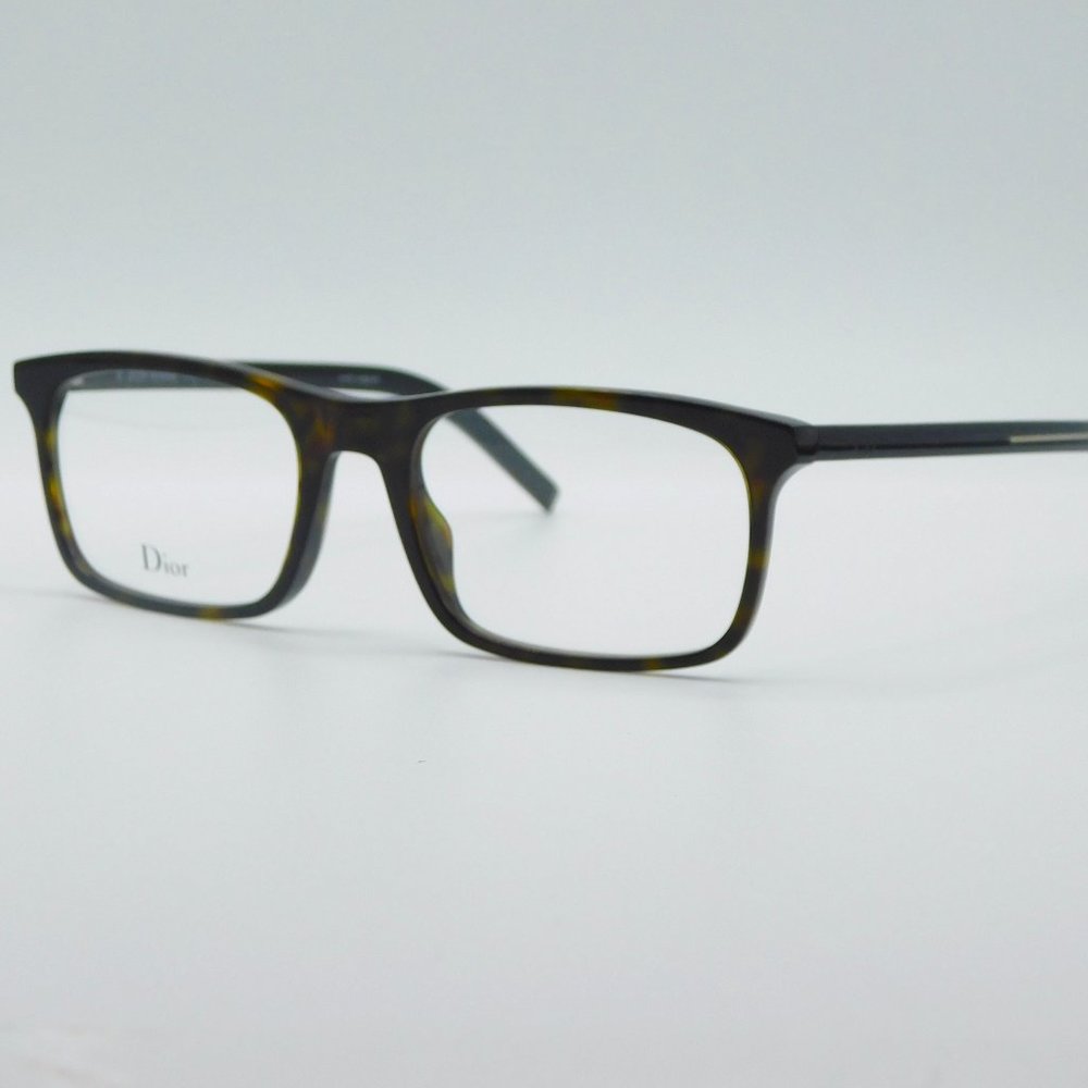 NEW DIOR BLACKTIE 235 581 HAVANA BLACK RECTANGULAR EYEGLASSES FRAME 54-1… - Picture 2 of 10